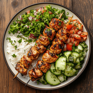 Chicken Kebab with Rice